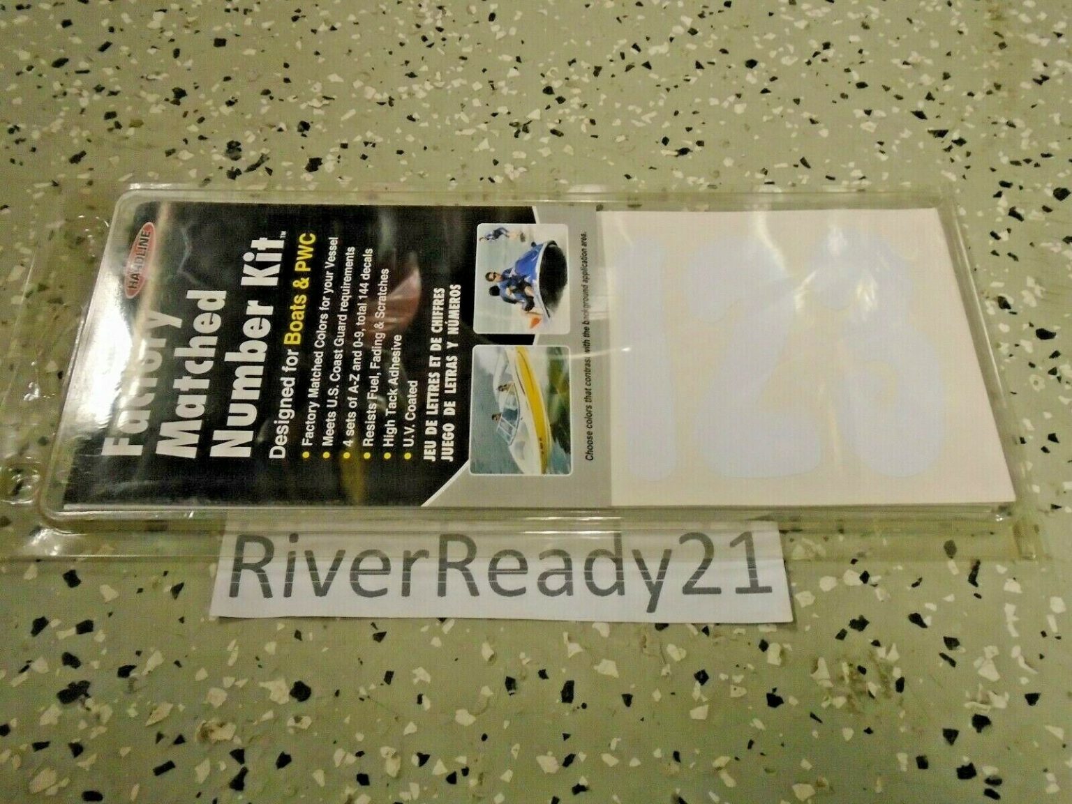 3″ Id numbers cf numbers boat pwc jetski hull vessel watercraft Solid