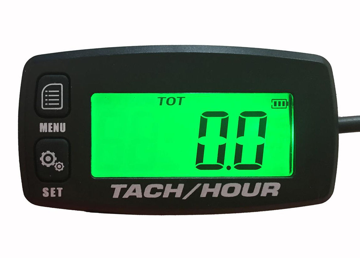 12V Digital RPM Tachometer For 2 Stroke or 4 Stroke Tach Meter w// Max RPM Recall